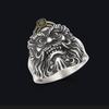 Adjustable Sterling Khong Kui Finger Ring Men Women Vintage Ethnic Style Statement Jewelry