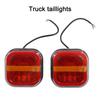 IP67 Waterproof Square LED Trailer Taillight for 12/24V Trucks and Vans Includes 28 LEDs for Brake and Signal Lights