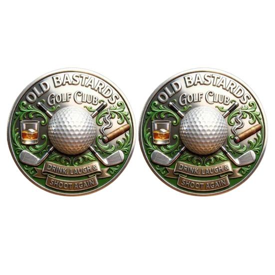 Commemorative Golf Coin Old Bastards Golf Club Member Coin Metal Badge