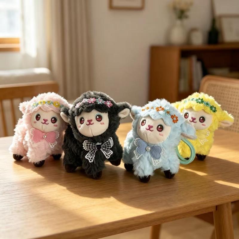 2027 Year Of The Sheep Plush Lamb Keychain Cute Bag Charm Backpack Hanging Ornament New Year Gift Daily Decoration