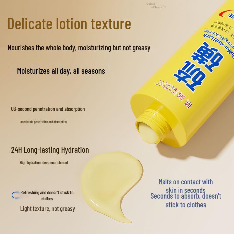 Qingling Deep Hydration Sulfur Body Lotion - Moisturizing, Nourishing, Soothing, and Long-Lasting Fragrance for Dry Skin.