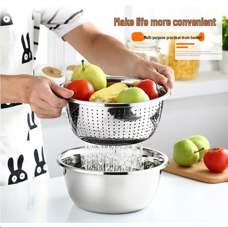 Cui Shan Hai Stainless Steel Kitchen Basin & Drainer Set