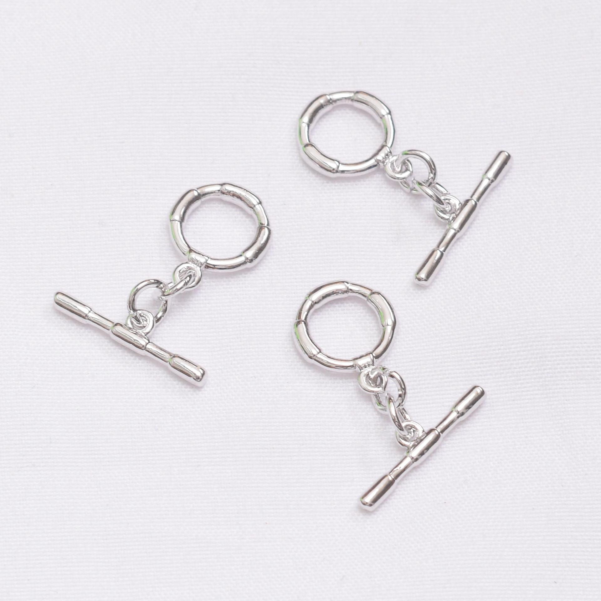 

10pcs Non-Fading 24K Vacuum Gold Ot Buckle Bamboo Buckle Head Diy Handmade Bracelet Necklace Connection Ending Buckle Jewelry Buckle