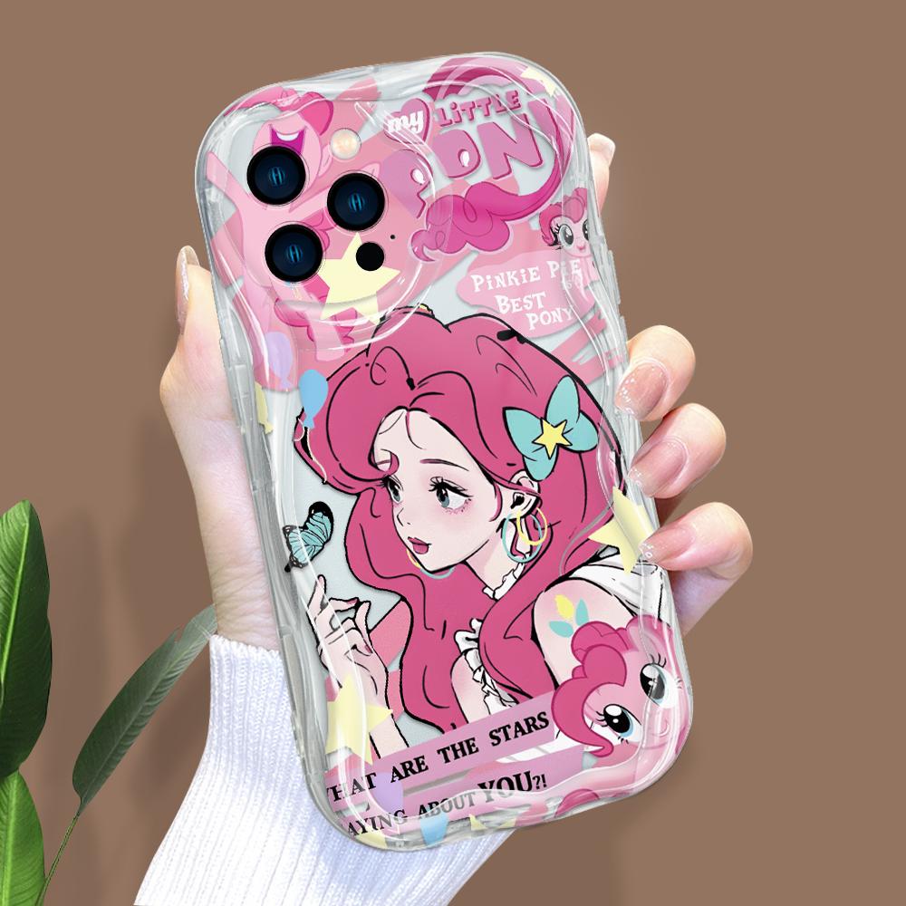 Model de desene animate Carcasă cu textura cremă Marginea ondulată Husă din silicon moale Husă pentru telefon pentru iPhone Samsung Huawei Honor Xiaomi Redmi Infinix Tecno