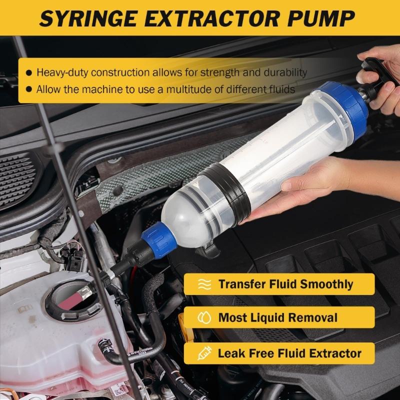 Professional Manual Oil Extractor 1500ml Capacity Universal Automotive Fluid Transfer Solution Fluid Extractor Tool