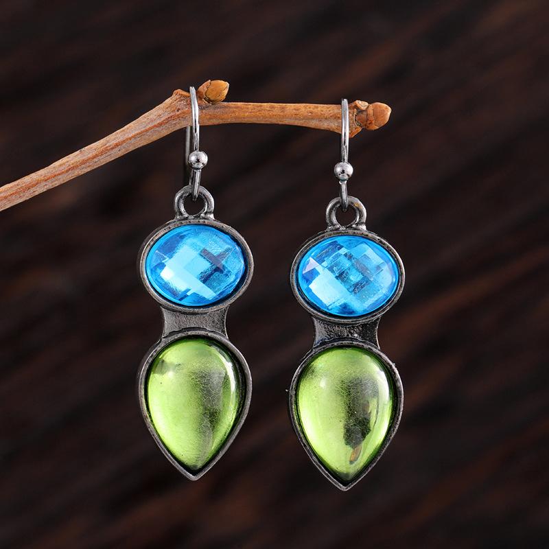 

Модные висячие серьги для женских украшений синий