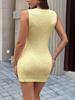 KaiKuo 2026 Spring/Summer Women's European & American Fruit Embroidery Wool Knit Slim Sleeveless Dress