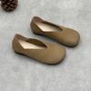 Single Shoe Retro Casual Simple and Versatile Flat Round-toe Women's Shoes