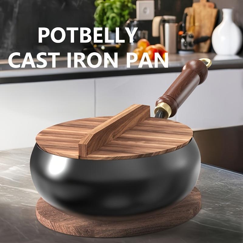 Handmade Carbon Steel Wok Pan Non Stick Stir Fry Pan for Home Cooking