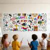 Abschlussfeier Ausmalposter & Einweg-Doodle-Papier-Tischdecke