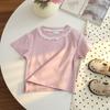 Girls Summer Lace Ruffle Peter Pan Collar Short Sleeve T Shirt Casual Top
