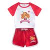 Paw Patrol Girls' Stylish Summer Outfit Set – 2022 Fashionable Short-Sleeve Two-Piece for Small & Medium Children