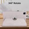 Case + Tempered Glass for iPad Pro 12.9" (3/4/5/6 2018-2022) Pink Leather Effect Rotary Protection