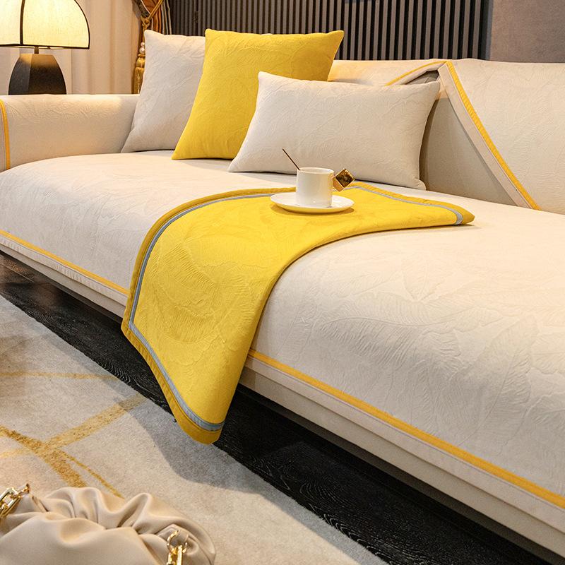 High-End Light Luxury Sofakissen, Rutschfest, High-End Sofaüberwurf, All-Inclusive, Nordisch Schlichte Sitzkissenbezüge, Universell für alle Jahreszeiten
