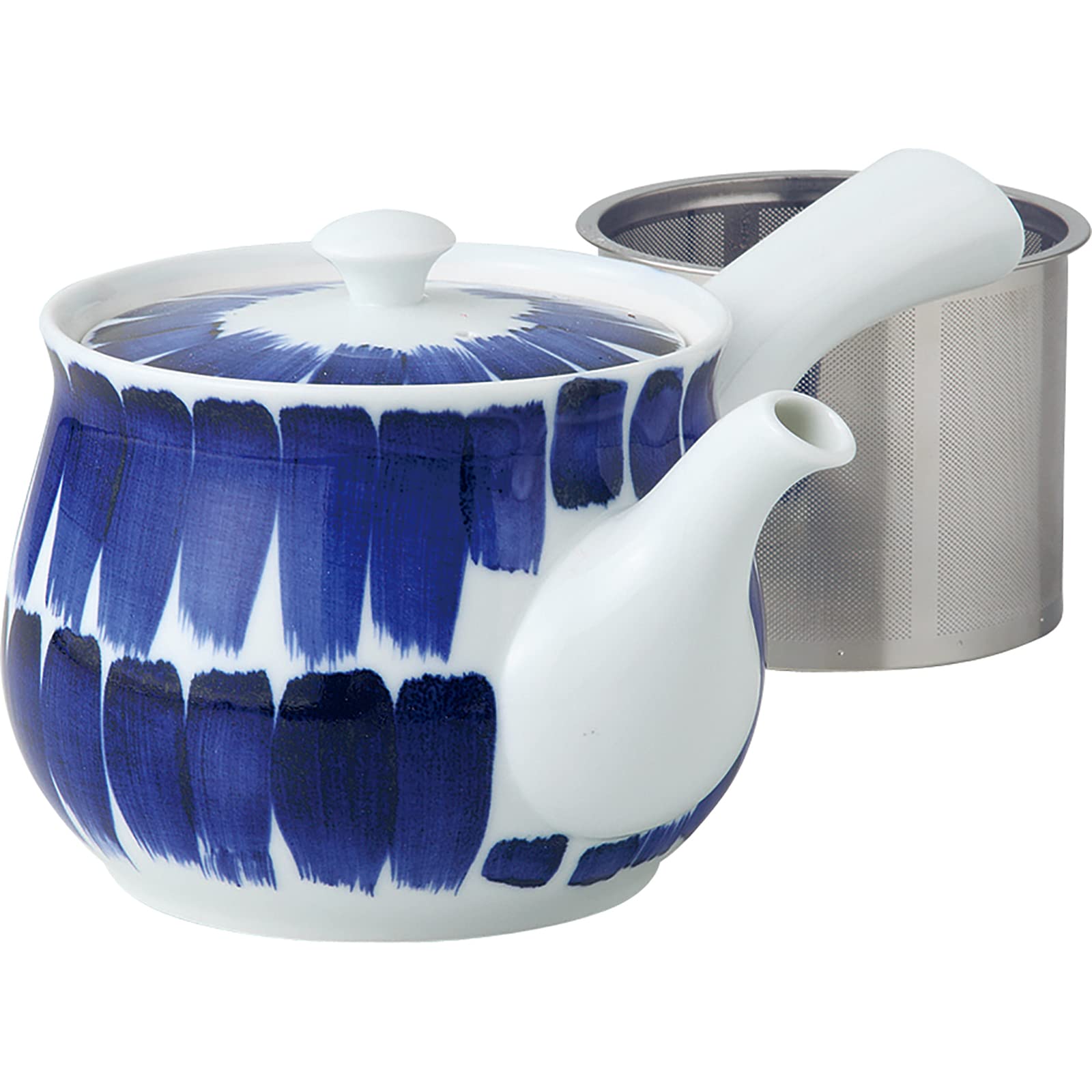 

Hasami ware teapot with brush extra large size stainless with tea capacity made in 14519 pattern, (super steel, strainer), approx. 600ml, Japan,