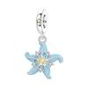 Handcrafted Marine Themed Silver Pendant Sea Animal Charm Jewelry Accessories for Bracelets and Necklaces