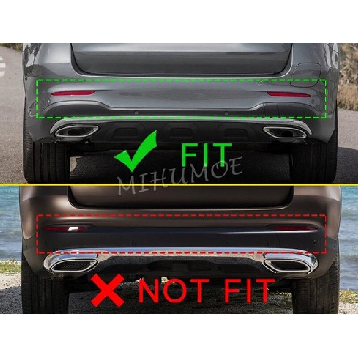 For 2016- Mercedes GLC X253 Chrome Rear Fog Light Cover Trims