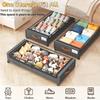 Storage Boxes with Wheels, Under-Bed Organizer with Lids,for Clothes Blankets Shoes Toys Books, Space-Saving Home Storage