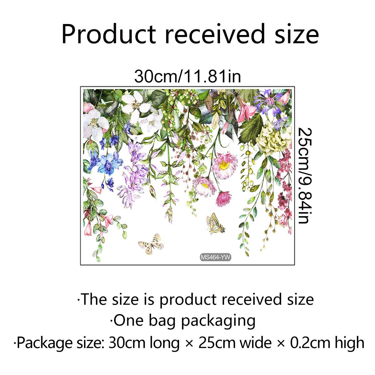 

C43 # Цветы Птицы Различные Зеленые Растения Цветы Стикер Стены Ванная Комната Туалет Декор Наклейки Гостиная Кабинет Украшения Дома D-PET