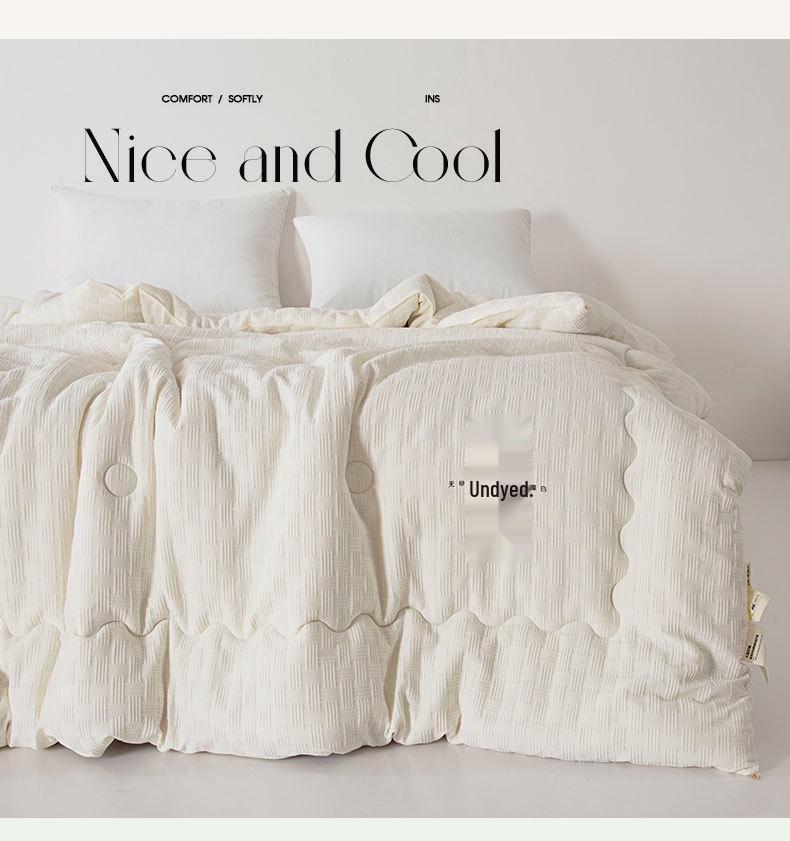 2025 A-Class Washed Cotton Waffle Soybean Winter Quilt Blanket Comforter Core - Thickened Solid Color