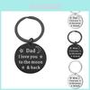 Personalized I Love You Dad Mom Stainless Steel Keychain Unique Gift For Father's Day And Mother's Day