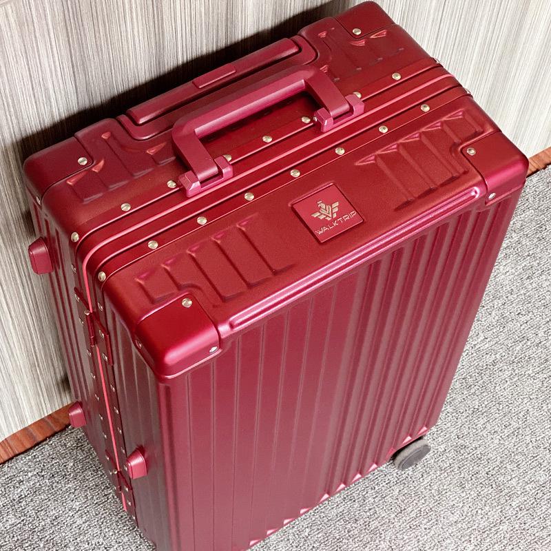Xingzhi Lv Aluminum Suitcase with Universal Wheels - 20/24/26/28 inch Travel Trolley, Unisex Design