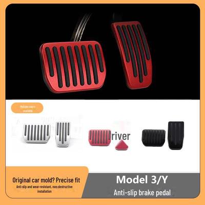 Tesla Model 3/3+/Y Aluminum Alloy Anti-Skid Pedal Set for Accelerator and Brake.