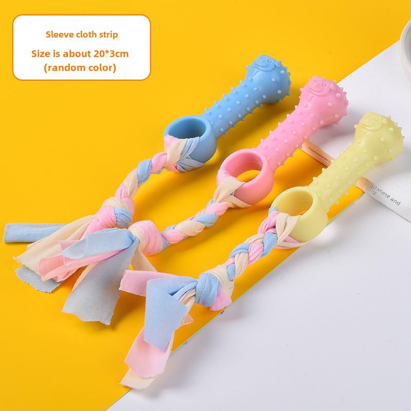Macaron TPR Cloth Dog Teether - Chew Toy for Small Dogs
