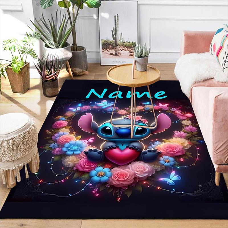 Custom 1Pc Lilo Stitch Galaxy Adventure Rug Office Carpet Indoor Outdoor Entrance Doormat Nonslip Soft And Comfortable Living Room D291616