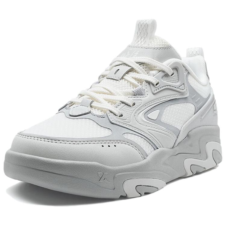 Xtep Dark Flow Comfortable Versatile Non-Slip Wear-Resistant Low-Top Skate Shoes Women sneaker Gray 975218310002-4