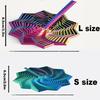 1 Stück Zufällige Farbe 3D-gedruckter Stern Fidget Spinner - 2 Größen Farbverlauf Rotierende Polygone, Erweiterbare Sensorische Schreibtischdekoration & Stress