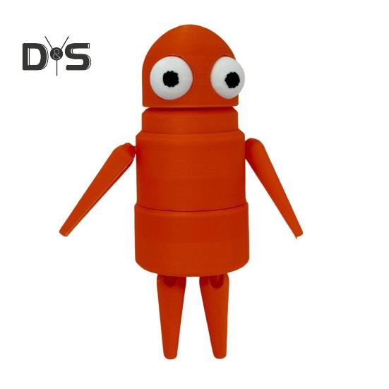 

Украшение для рабочего стола «Робот-приятель», коллекционная фигурка робота, шарнирный робот-приятель, подарок для любителей видеоигр, украшение стола B оранжевый