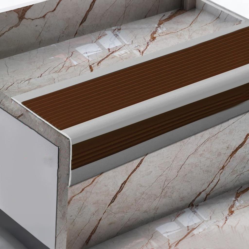 Yousheng 100CM Antiderapant Profil Nas Treaptă L-Formă Treaptă Scară Autocolant Protector Margine Scară Impermeabil Interior Exterior Profil Nas Scară