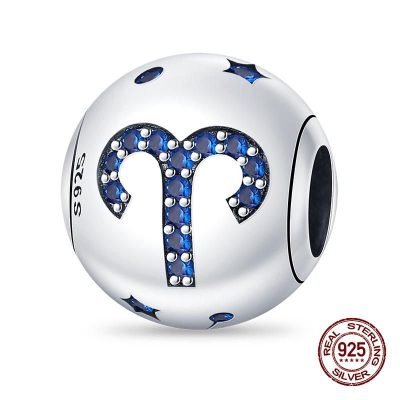 

Подходят для оригинальных браслетов 3 мм Медные подвески-шармы Двенадцать знаков зодиака Изысканные DIY Креативные украшения для дня рождения Подарки