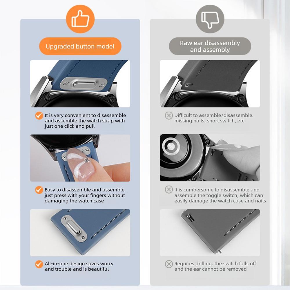 For Huawei Watch GT 6 46mm Silicone Watch Band 22mm Quick Release Button Hollow Reverse Buckle Wrist Strap