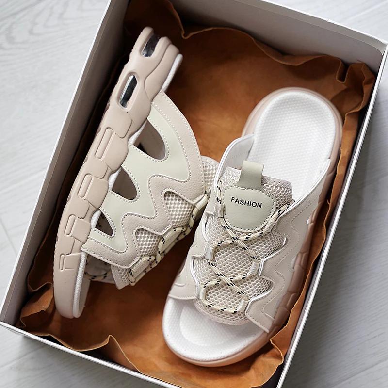 Luxury Slippers for Men Male Shoes Sneakers House Slippers Man Summer Shoes 2024 Genuine Mens Slipper Adult Men's Sandal Slipers