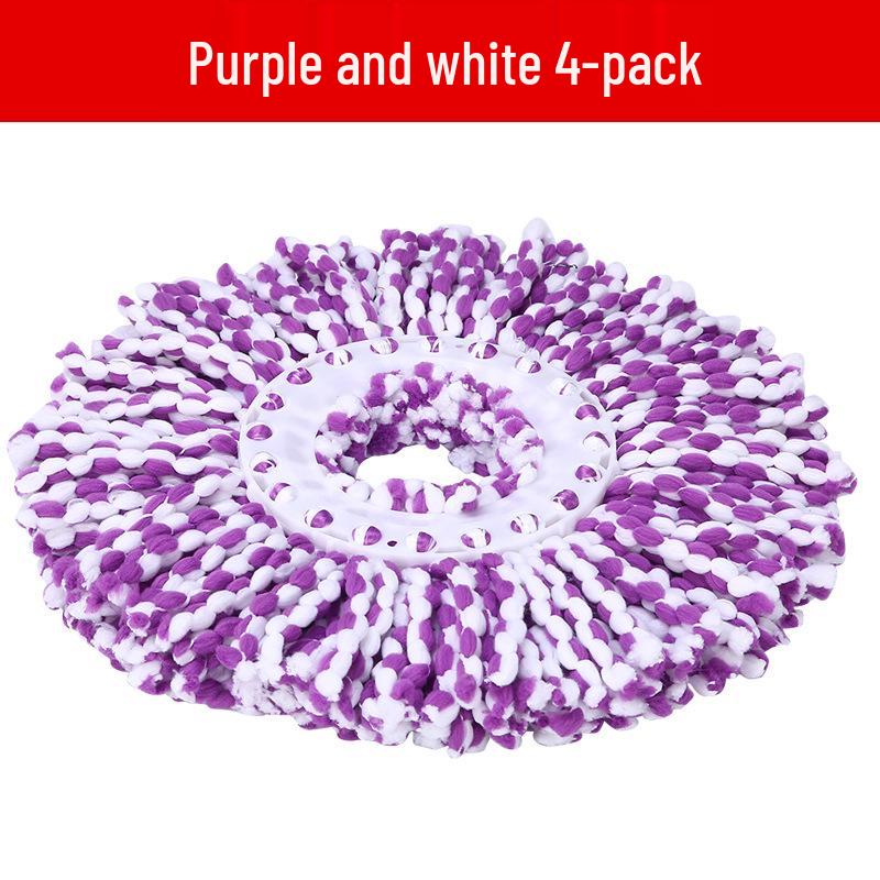 Rotating Universal Round Mop with Non-Pure Cotton Head and Handle for Household Floors