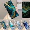 Gold Indigo Faux-Malachit Silikon Handyhülle Für Samsung Galaxy note 10 pro S26 S25 S24 S23 S22 S21 Plus S25Ultra Capa Cover
