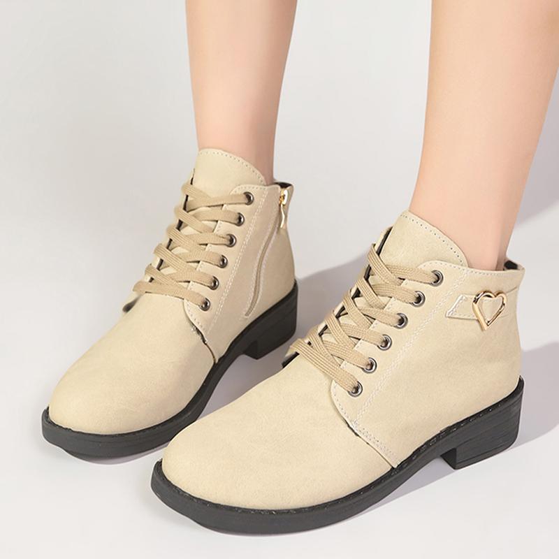 

Зимние женские ботильоны в стиле ретро из замши на среднем каблуке, шнуровка, массивные ботинки, тренд 2025, дизайнерские классические туфли-лодочки, новые женские ботинки 42 покинуть белый
