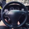 DIY Black Faux Leather Car Steering Wheel Cover For BMW E60 (Sedan) 530d 2003-2009 E61 (Touring) 2004 2005-2009