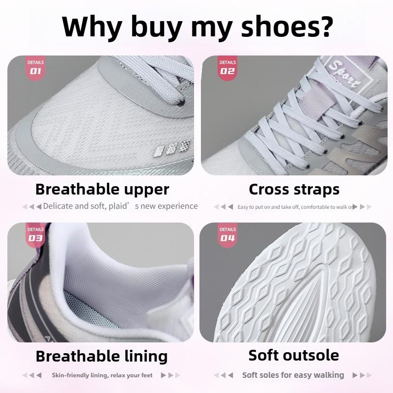 Fashion New Women's Breathable Mesh Running Shoes Lightweight Outdoor Sneakers Non-Slip Gym Walking Shoes Fashion Casual Shoes for Women