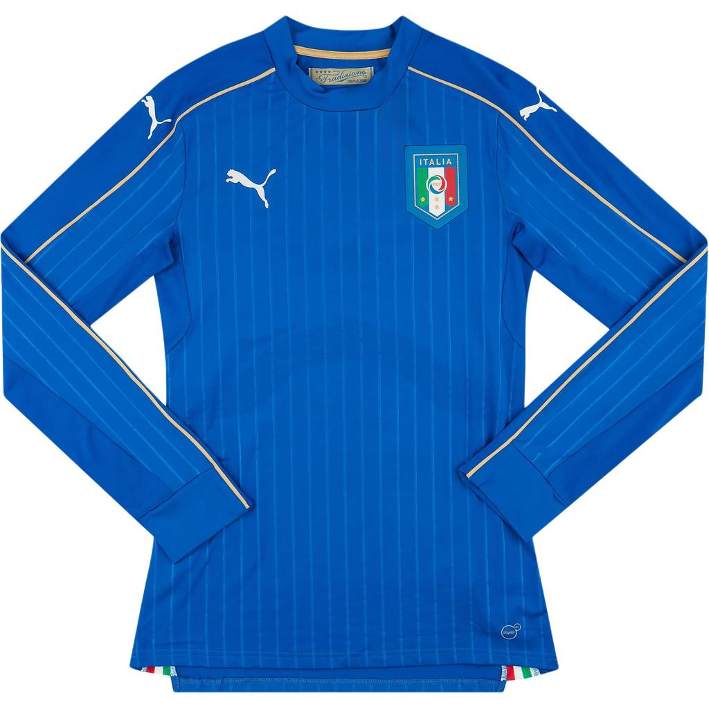 Puma Italia 2016-17 Actv Round Neck Fashion Soft Comfortable Long Sleeve Football Shirt Men tops Blue 748812-01