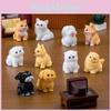 Cute Small Dog Figurines Resin Miniature Desktop Car Decor Blind Box