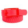 Nuove Cinture Per Uomo Donna Colori Uni Caramella Gomma Siliconica Pelle Forma Ondulata Fibbia in Plastica Cintura Carina Senza Metallo