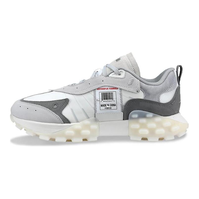 Li Ning Trendige Dämpfung Rutschfest Abriebfest Niedrig geschnittene Sport Freizeitschuhe Damen Antarktisches Grau AZGS034-2