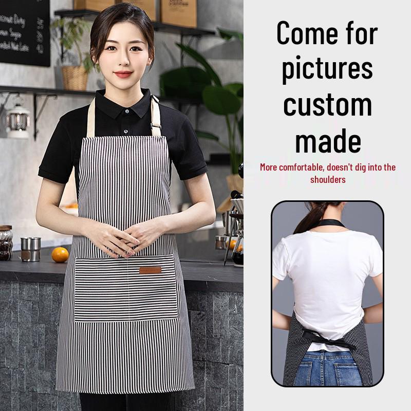 Women's Thickened Neck-Hanging Apron for Coffee Shops, Kitchens, and Baking Studios
