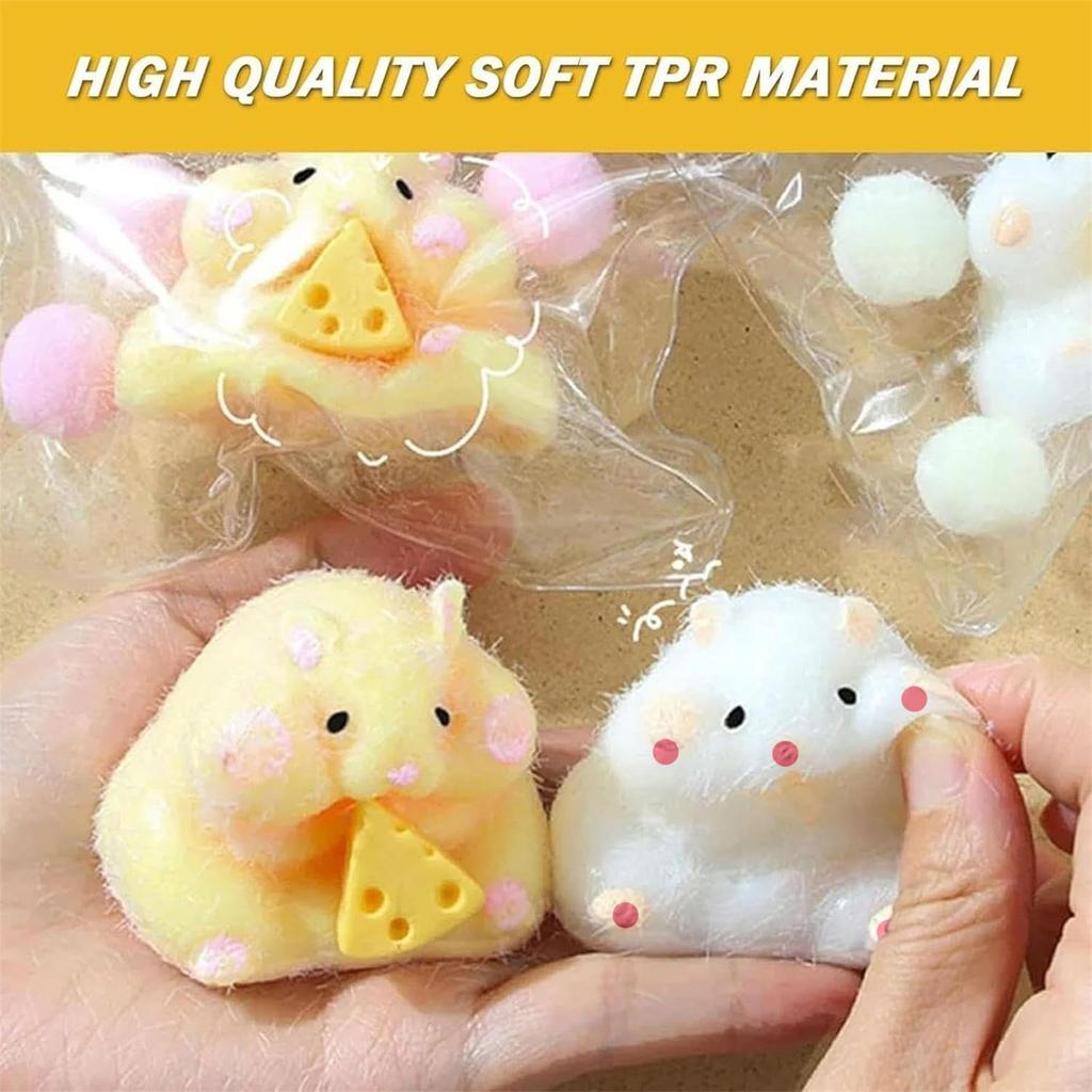 Hamster Squeezing Fun Pig Cheese Soft Sticky Bag Mud Feeling Squeezing Slow Decompression Toy