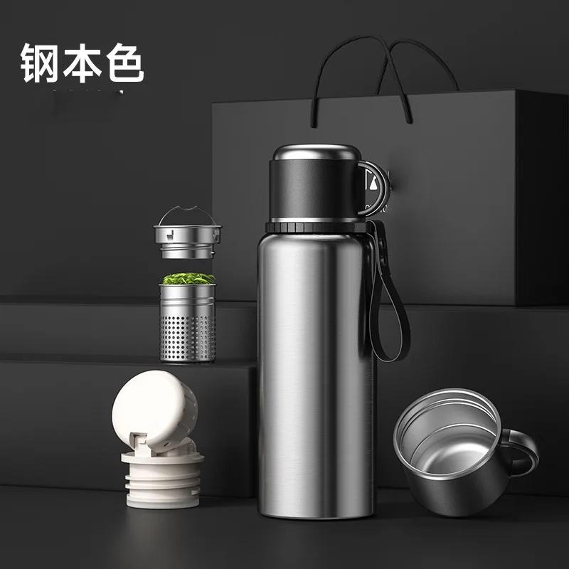 Portable High Appearance Large Capacity Stainless Steel Vacuum Thermos for Hot Coffee Vacuum Thermal Water Bottle Insulated Cup
