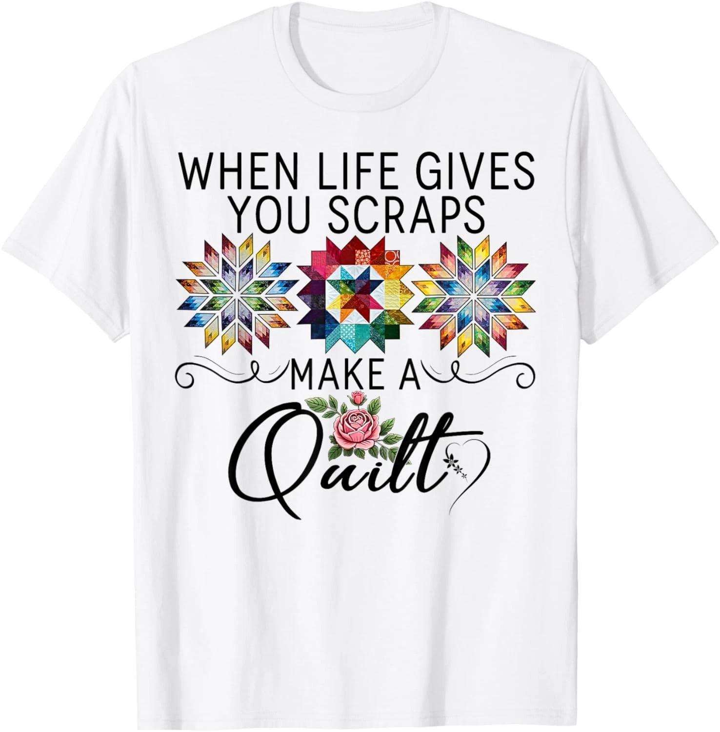 

Funny Sewing Sewer Make A Quilt Quilting Patterns Quilter Gift Unisex T-Shirt XL