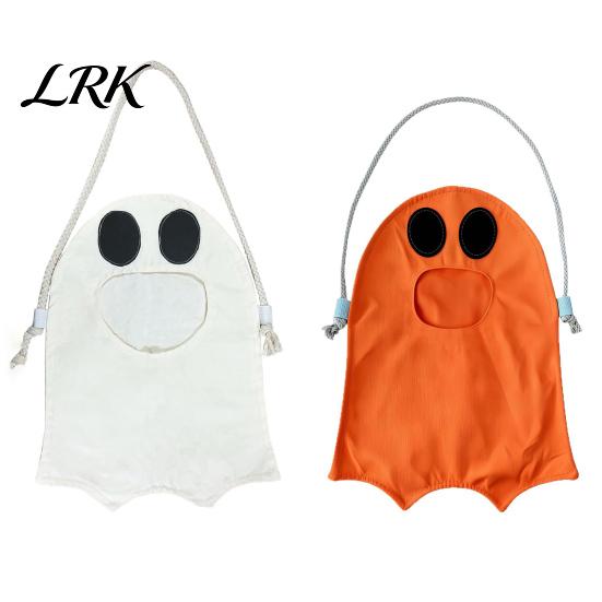 Classic Halloween Trick Or Treat Bag or Candy for Kids, Cute Ghost with Handle, Oxford Cloth Snack Holder Party Favors Kids Goodie Bags
